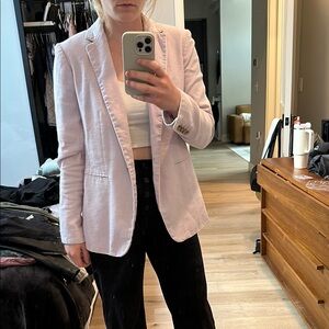 Ann Taylor Purple Blazer Tailored Suit Jacket